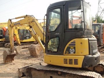 Komatsu PC55MR - 2 সেকেন্ড হ্যান্ড Diggers 12V ভোল্টেজ সঙ্গে ঘূর্ণন পিল 5160kg