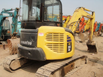 Komatsu PC55MR - 2 সেকেন্ড হ্যান্ড Diggers 12V ভোল্টেজ সঙ্গে ঘূর্ণন পিল 5160kg