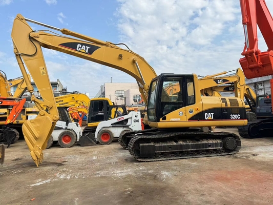 সেকেন্ড হ্যান্ড CAT Caterpillar 320C হাইড্রোলিক ক্রলার এক্সক্যাভার নির্মাণ যন্ত্রপাতি 20 টন