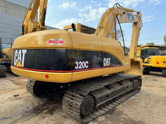 সেকেন্ড হ্যান্ড CAT Caterpillar 320C হাইড্রোলিক ক্রলার এক্সক্যাভার নির্মাণ যন্ত্রপাতি 20 টন