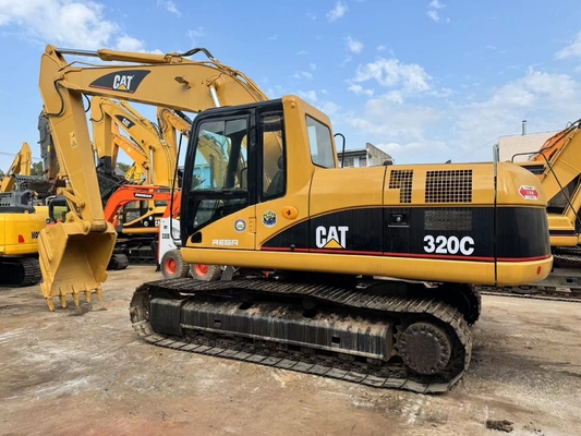 সেকেন্ড হ্যান্ড CAT Caterpillar 320C হাইড্রোলিক ক্রলার এক্সক্যাভার নির্মাণ যন্ত্রপাতি 20 টন