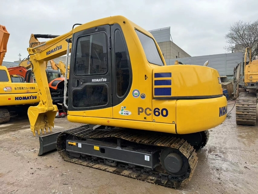 6 টন মূল জাপান ব্যবহৃত Komatsu PC60-7 ক্রলার খননকারী বিক্রয়ের জন্য