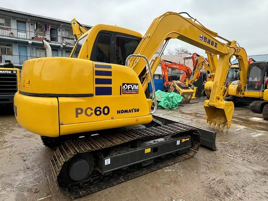 6 টন মূল জাপান ব্যবহৃত Komatsu PC60-7 ক্রলার খননকারী বিক্রয়ের জন্য