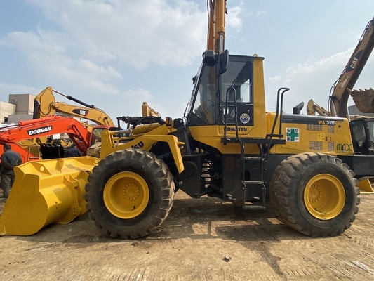 ৩-৫ টন সেকেন্ড হ্যান্ড কমাতসু WA320-3 হুইল লোডার ব্যবহৃত ফ্রন্ট লোডার