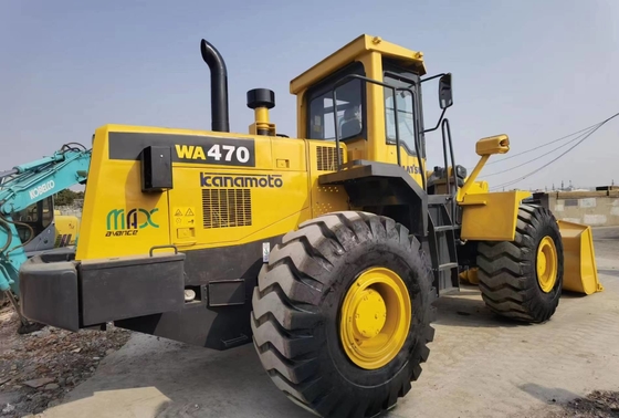 সেকেন্ড হ্যান্ড কমাতসু WA470-3 হুইল লোডার ব্যবহৃত ফ্রন্ট লোডার