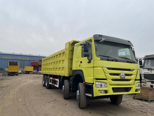 ব্যবহৃত HOWO SINOTRUK ডাম্প ট্রাক 8x4 সেকেন্ড হ্যান্ড HOWO 375 HP ট্যাপার ট্রাক বিক্রয়ের জন্য