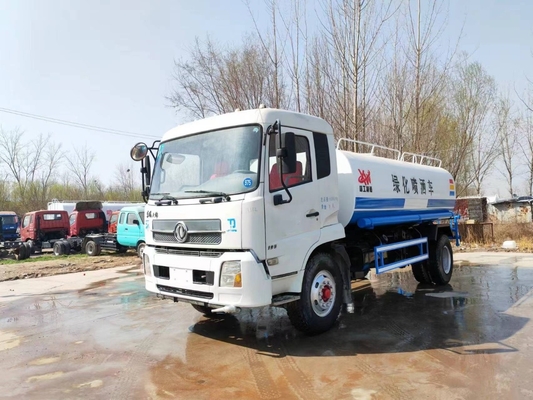 15CBM 185hp সেকেন্ড হ্যান্ড কিনল্যান্ড ডংফেং স্প্রিংলার ওয়াটার ট্যাঙ্ক ট্রাক ব্যবহৃত ওয়াটার ট্যাঙ্ক ট্রাক বিক্রয়ের জন্য