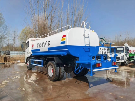 15CBM 185hp সেকেন্ড হ্যান্ড কিনল্যান্ড ডংফেং স্প্রিংলার ওয়াটার ট্যাঙ্ক ট্রাক ব্যবহৃত ওয়াটার ট্যাঙ্ক ট্রাক বিক্রয়ের জন্য