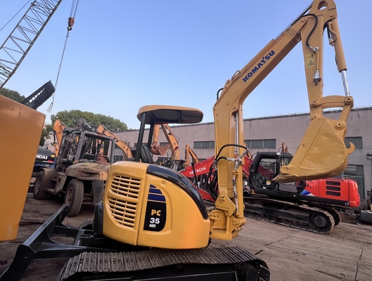 মিনি এক্সক্যাভেটর ব্যবহৃত Komatsu PC35MR ক্রলার এক্সক্যাভেটর সেকেন্ড হ্যান্ড ডিগার নির্মাণ যন্ত্রপাতি