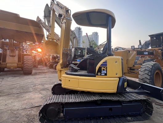 মিনি এক্সক্যাভেটর ব্যবহৃত Komatsu PC35MR ক্রলার এক্সক্যাভেটর সেকেন্ড হ্যান্ড ডিগার নির্মাণ যন্ত্রপাতি